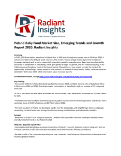 Latest Report - Poland Baby Food Market Size, Growth, Trends and Future Outlook: Radiant Insights