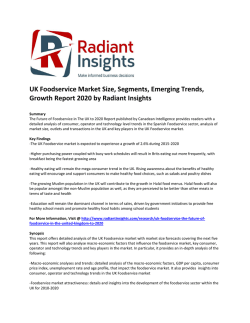 UK Foodservice Market Emerging Trends and Growth Report 2020: Radiant Insights