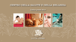 Listino prezzi Wellness
