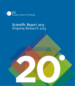 Scientific Report - Istituto Europeo di Oncologia