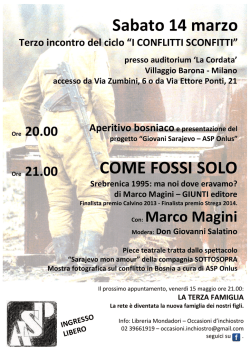 Sabato 14 marzo COME FOSSI SOLO
