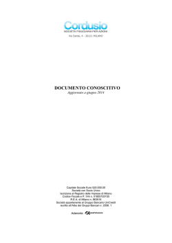 Documento Conoscitivo giugno 2014