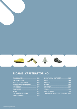 RICAMBI VARI TRATTORINO