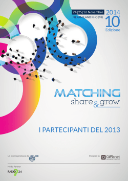 I PARTECIPANTI DEL 2013