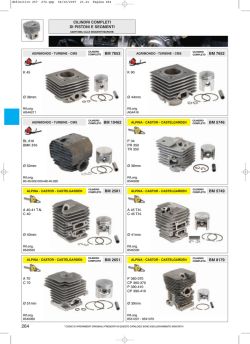 componenti motore – cilindri