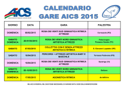 Calendario Gare A.I.C.S. 2015