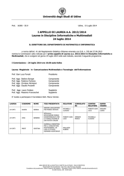 Commissioni lauree CMTI e INF Luglio 2014