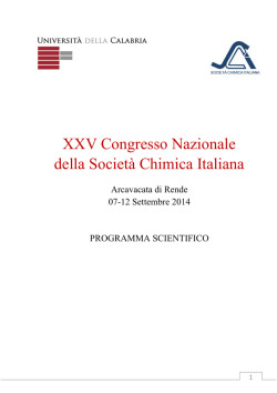 programma scientifico - XXV Congresso Nazionale della Società