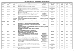 elenco contributi scientifici accettati