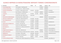 elenco imprese di manutenzione impianti termici convenzionate