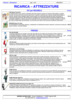 RICARICA &ndash; ATTREZZATURE