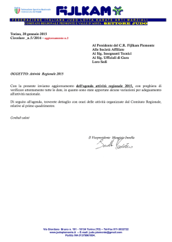 Agenda 2015 - Judo Piemonte
