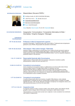 Scarica il mio Curriculum Vitae Europass