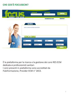 Presentazione standard di PowerPoint - FoCuSECM