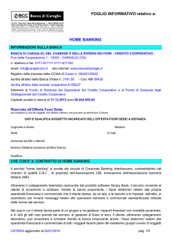 HOME BANKING - Banca di Caraglio