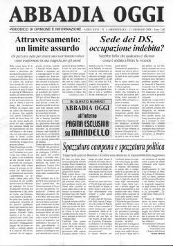 su flDDfUO Attraversamento: un limite assurdo Sede dei DS