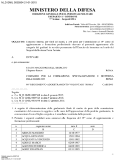 Nuova convocazione ammessi