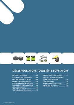 DECESPUGLIATORI, TOSASIEPI E SOFFIATORI