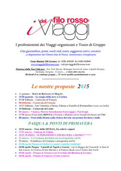 Le nostre Crociere di gruppo 2015