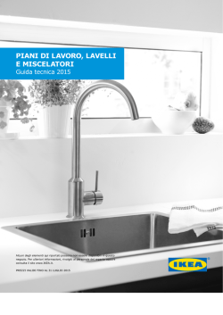 PIANI DI LAVORO, LAVELLI E MISCELATORI