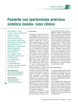 Paziente con ipertensione arteriosa sistolica isolata