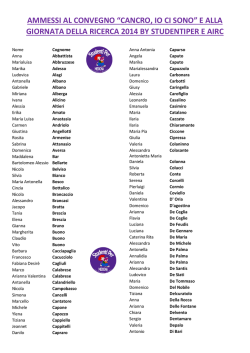 AMMESSI AL CONVEGNO &ldquo;CANCRO, IO CI SONO&rdquo; E