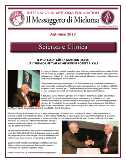 Autunno 2013 - International Myeloma Foundation
