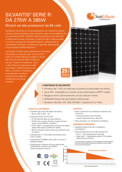Scheda tecnica di Silvantis Serie R a 60 celle 270-290W