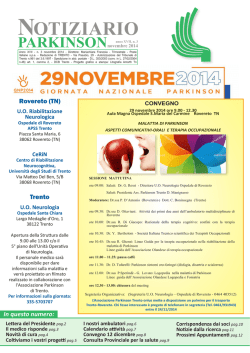 NOTIZIARIO - Associazione Parkinson