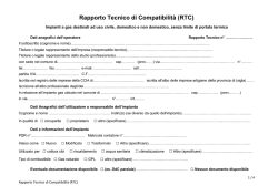 Rapporto Tecnico di Compatibilit&agrave; (RTC)