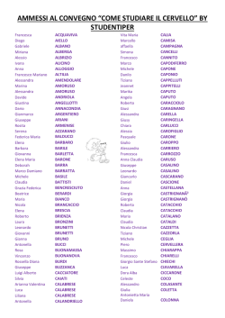 AMMESSI AL CONVEGNO “COME STUDIARE IL CERVELLO” BY