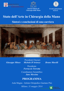 Programma - Istituto Ortopedico Gaetano Pini