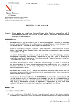 DECRETO n. 17 DEL 20.03.2014