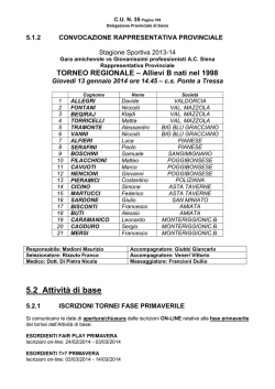 5.2 Attivit&agrave; di base - CampionandoaLivorno