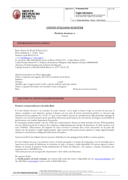 CONTO ITALIANO SCOOTER - Banca Monte dei Paschi di Siena