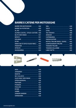 BARRE E CATENE PER MOTOSEGHE