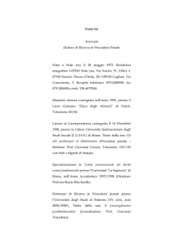Curriculum Avv. Ivano Iai - Gazzetta Amministrativa