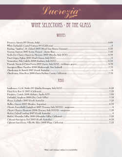 WInE SELECTIons