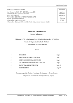 TRIBUNALE DI BRESCIA Sezione fallimentare Fallimento E.T.P.