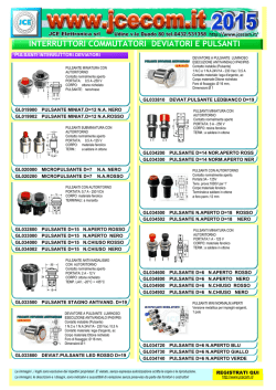INTERRUTTORI COMMUTATORI DEVIATORI E PULSANTI