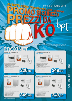 Came Sicurezza promo 01.pdf Promozione Came