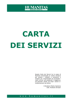 Scarica la Carta dei Servizi - Istituto Clinico Humanitas