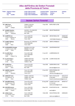 elenco - Ordine dei Dottori Agronomi e Forestali della Provincia di