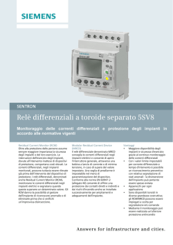 Relè differenziali a toroide separato 5SV8