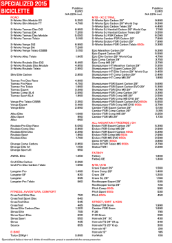 Listino Specialized 2015 [...]