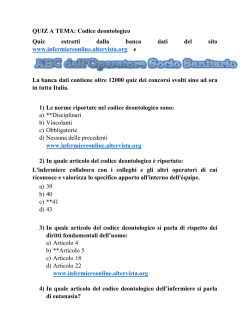 QUIZ A TEMA - infermiereonline concorsi pubblici Quiz infermiere