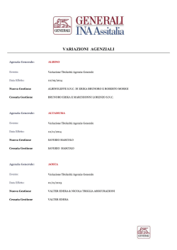Vedi le variazioni agenziali