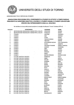 UNIVERSIT&Agrave; DEGLI STUDI DI TORINO