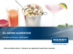 GLI AROMI ALIMENTARI