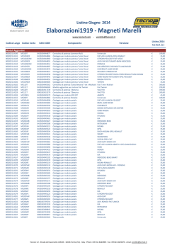 Magneti Marelli Listino Elaborazioni 1919_Giugno_2014